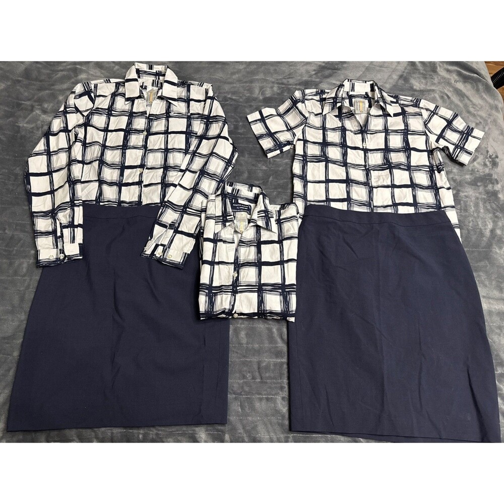 Lot Of American Airlines Lands End Complete Uniform 2-skirts & Sleeved & 1 Short
